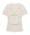 Prada Silk Marocain Blouse In Ivory