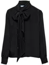 Prada Hemd Aus Marocain In 黑色