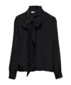Prada Hemd Aus Marocain In Black