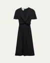 Prada Kleid Aus Marocain In F0002 Nero