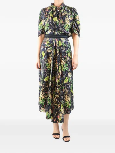 Pre-owned Prada Marocaine Rose Skirt Set In Black