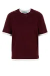 Prada Amaranth T-shirt In Cotton Jersey In Burgundy