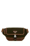 Prada Nylon And Suede Belt Bag In Multi