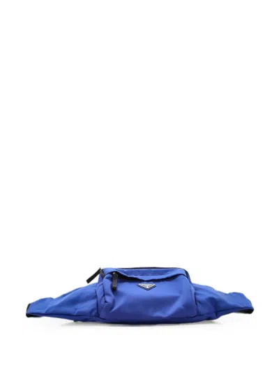 Pre-owned Prada Marsupio Tessuto Belt Bag In Blue