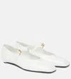 Prada Mary-jane-ballerinas Aus Leder In Weiss