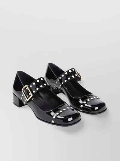 PRADA MARY JANE BLOCK HEEL PUMPS