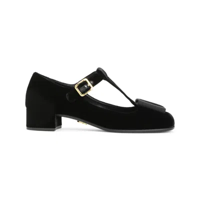 Prada Mary Jane-inspired Pumps With Stylish Buckle Strap In Black
