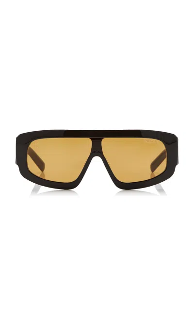 Prada Mask-frame Acetate Sunglasses In Pattern