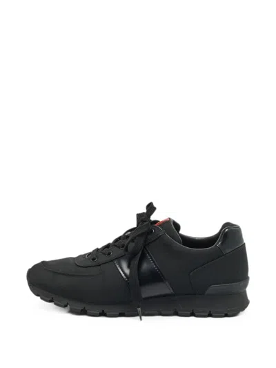 Pre-owned Prada Match Race Low-top Sneakers In Black