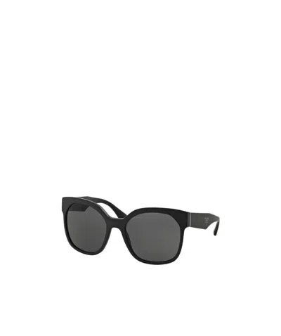 Prada Matt Logo Sunglasses In Black