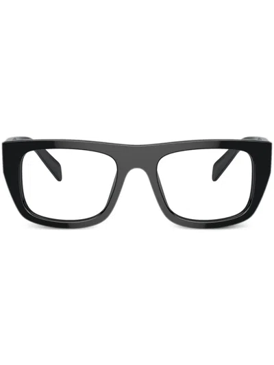 Prada 0pr D07vu Oversized Square Acetate Eyeglasses In Black