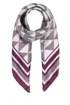 Prada Geometric Patterned Rectangular Twill Scarf In Multi
