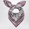 Prada Mauve Printed Silk Twill Scarf 55x55