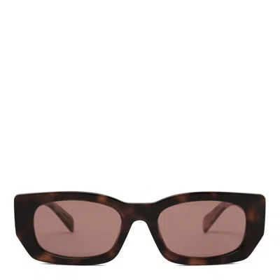 Prada Mauve Tortoise Acetate Sunglasses In Brown