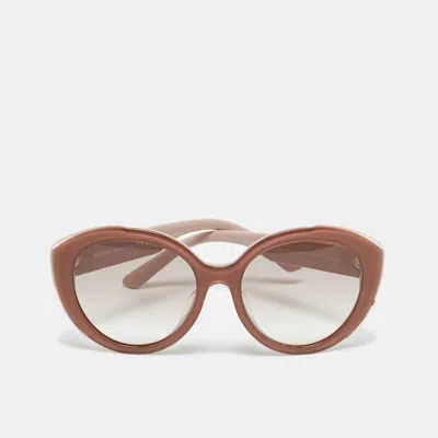 Pre-owned Prada Mauve/light Grey Gradient Spr 01y-f Oversized Sunglasses In Purple