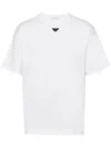 Prada T-shirt With Triangular Plaque In White