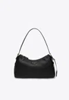 Prada Medium Aimée Leather Shoulder Bag In Black