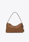 Prada Medium Aimée Leather Shoulder Bag In Caramel