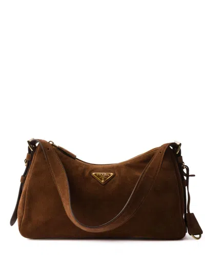 Prada Medium Aimée Shoulder Bag In ブラウン