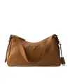 Prada Mini Re-edition Shoulder Bag With Caramel Leather In Brown
