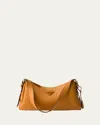 Prada Medium Aimee Zip Leather Shoulder Bag In F04gt Ambra N