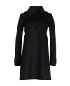Prada Medium And Long Wool Coat In Black