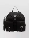 Prada Medium Backpack With Flap And Buckle In Black