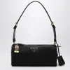 Prada Medium Bag With Padlock In Black