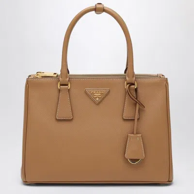 Prada Medium Galleria Saffiano Leather Top Handle Bag In Beige