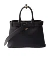 Prada Medium Leather Top Handle Bag In Black