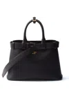 Prada Medium Leather Top Handle Bag In Black