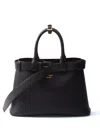 Prada Medium Leather Top Handle Bag In Black