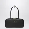 Prada Re-nylon And Leather Medium Top-handle With Padlock Bags In Black