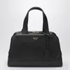 Prada Black Leather Handbag In Black
