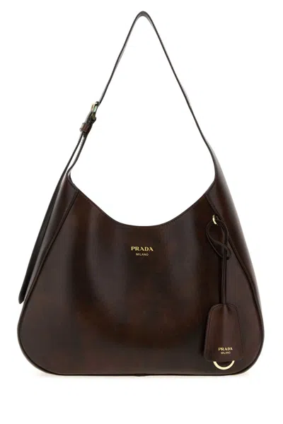 Prada Medium Boogie Shoulder Handbag In Calf Leather In Multi