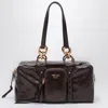 Prada Medium Brown Leather Dangle Bag Women