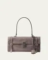 Prada Medium Buckle Flap Leather Shoulder Bag In F03sf Peltro N