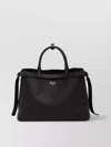 Prada Medium Leather Top Handle Bag In Black