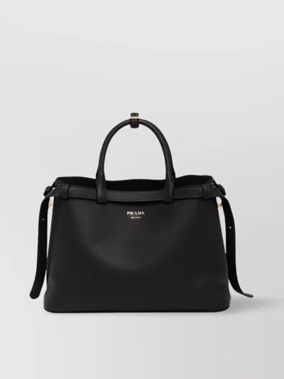 PRADA MEDIUM BUCKLE SHOULDER BAG