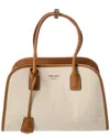 Prada Medium Canvas & Leather Tote