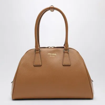 Prada Medium Caramel-coloured Bag In Saffiano
