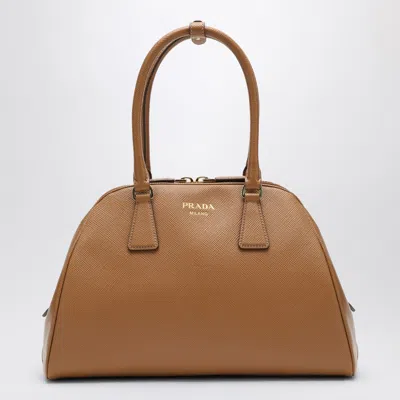 Prada Medium Caramel-coloured Bag In Saffiano In Brown