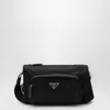 Prada Medium Black Crossbody Bag In Re-nylon And Saffiano In Black