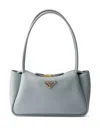 Prada Medium Leather Darling Shoulder Bag In Silver