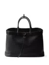 Prada Mittelgrosse Double Belt Handtasche In Schwarz