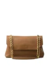 Prada Womens Brown Logo-plaque Medium Leather Shoulder Bag