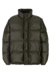 Prada Recycled Polyamide Quilted Down Jacket In Green