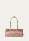 Prada Medium East-west Leather Shoulder Bag In Pink