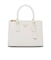 Prada Sfumato Galleria Medium Top-handle Bag In White