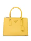 Prada Medium Galleria Saffiano Leather Handbag In Yellow